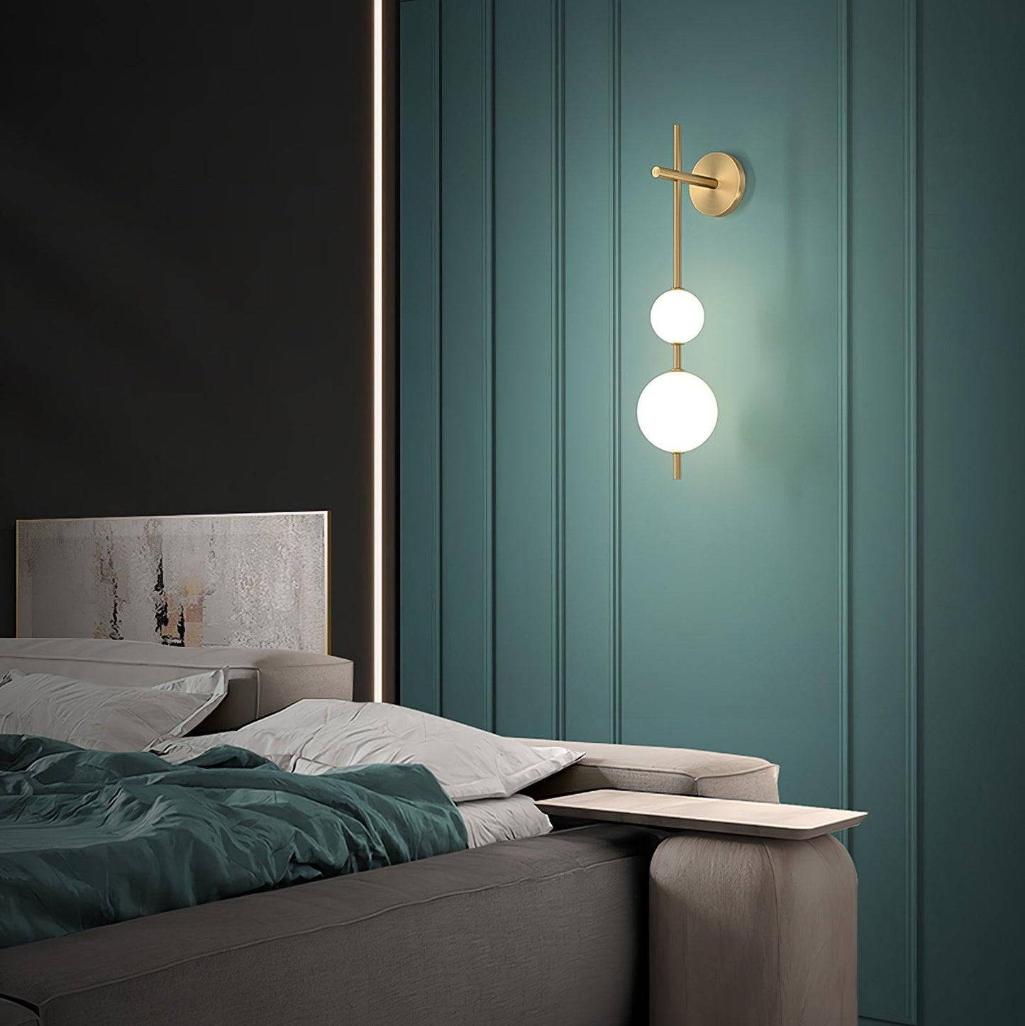 Globe-Wandlampe – Vertikale Ausrichtung