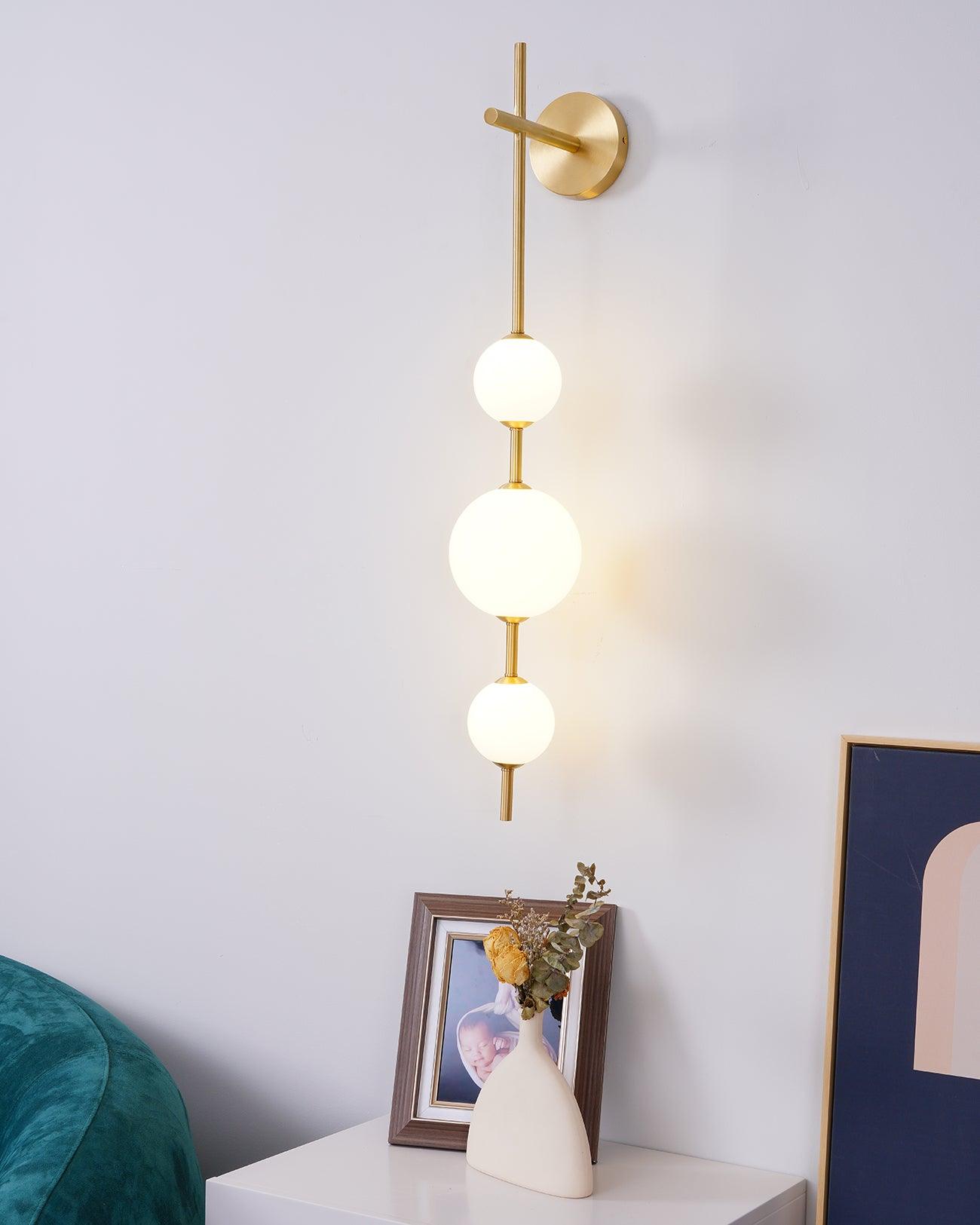 Globe-Wandlampe – Vertikale Ausrichtung