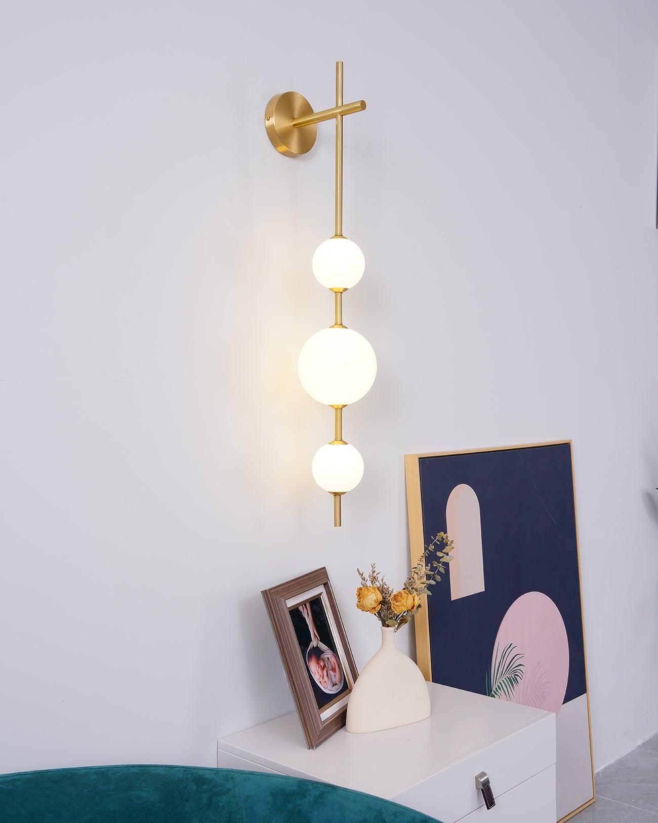 Globe-Wandlampe – Vertikale Ausrichtung
