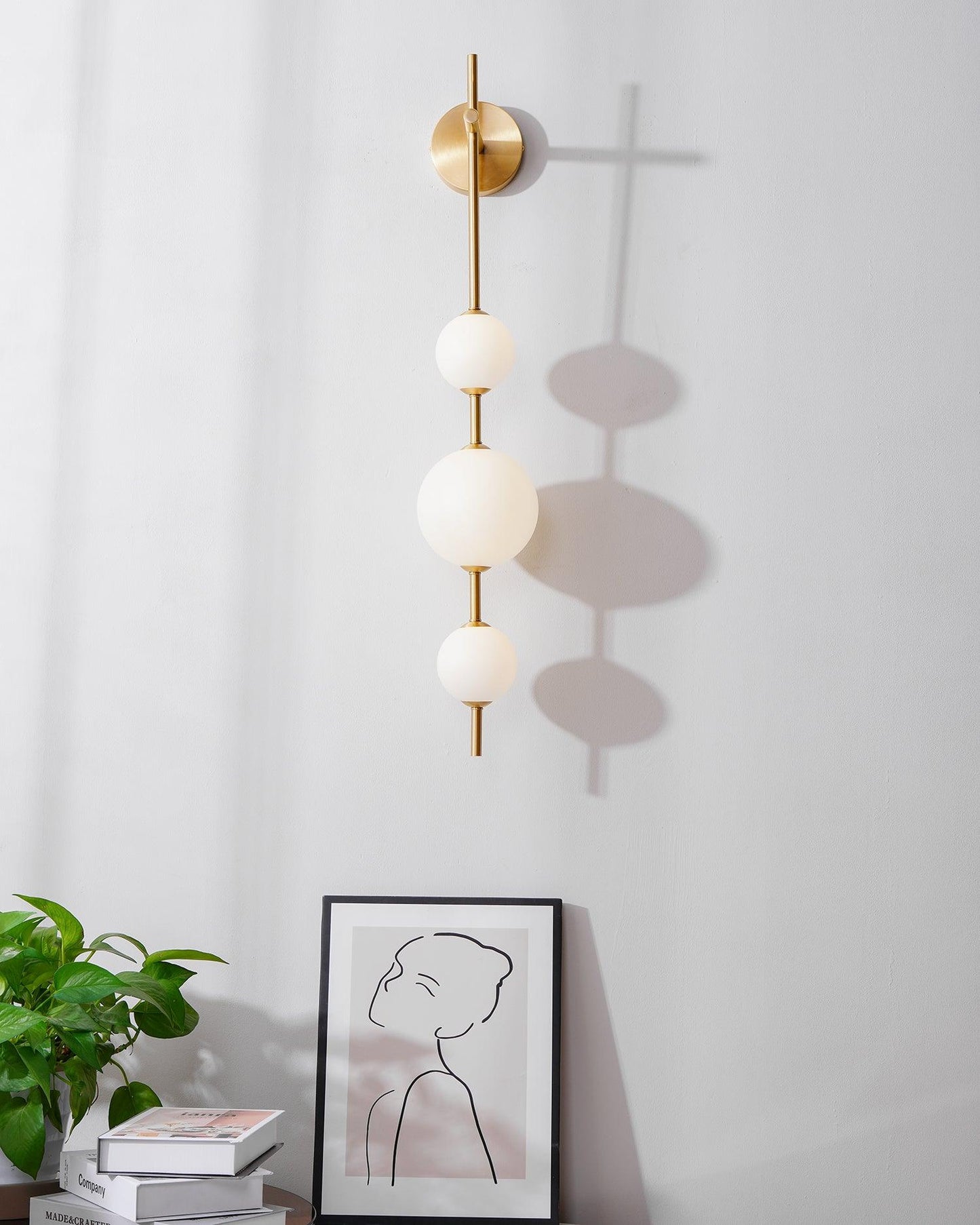 Globe-Wandlampe – Vertikale Ausrichtung