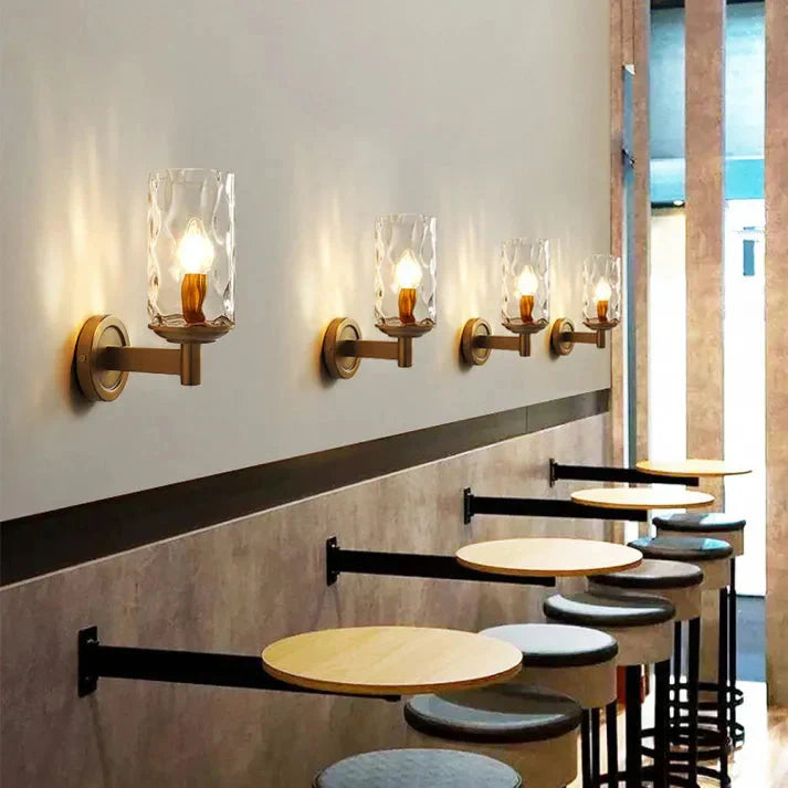 Glas-Wandleuchter im Retro-Stil