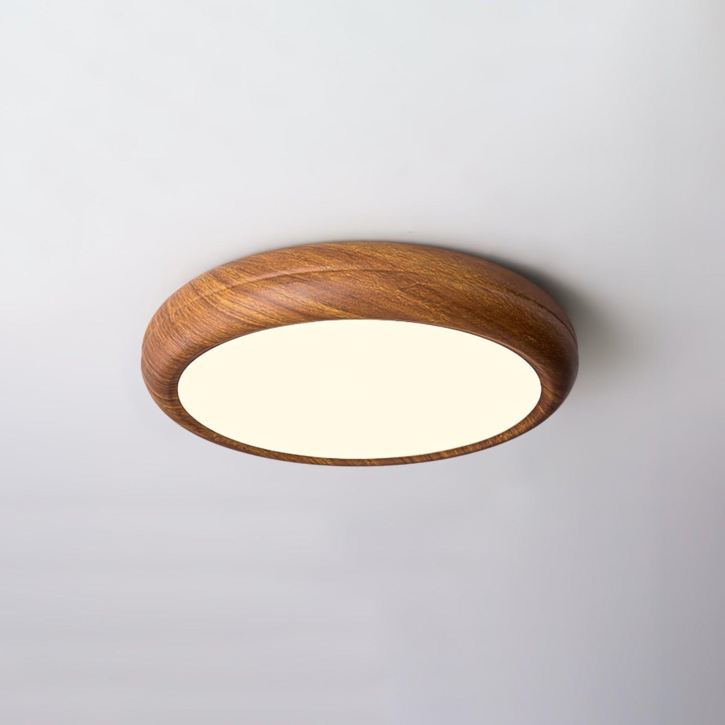 Holzmaserung Runde Deckenleuchte im Mid-Century Stil