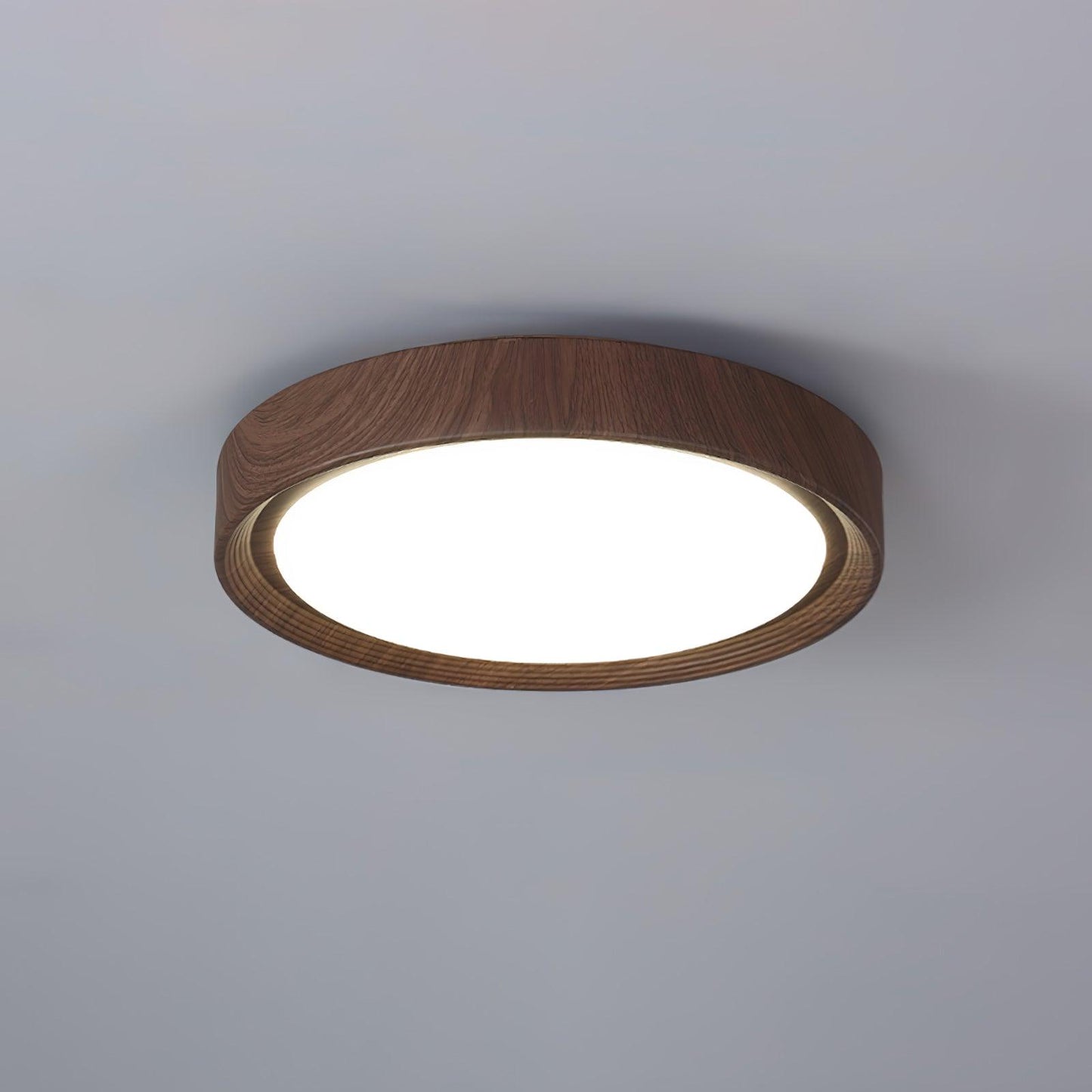 Holzmaserung Runde Deckenleuchte im Mid-Century Stil