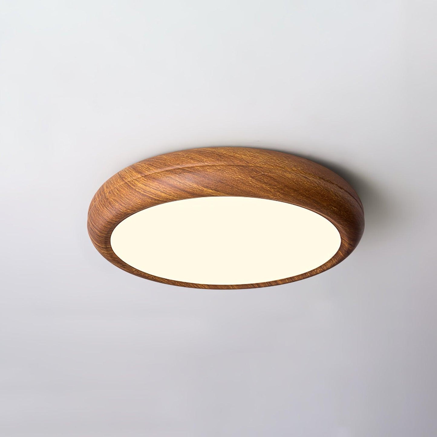 Holzmaserung Runde Deckenleuchte im Mid-Century Stil