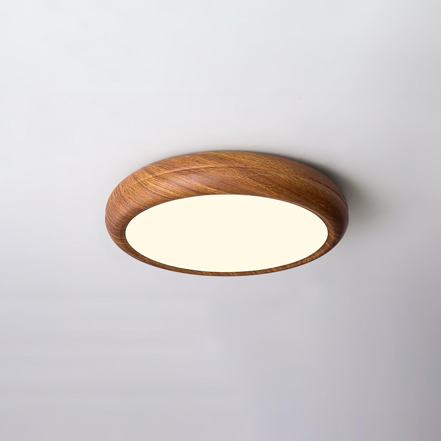 Holzmaserung Runde Deckenleuchte im Mid-Century Stil