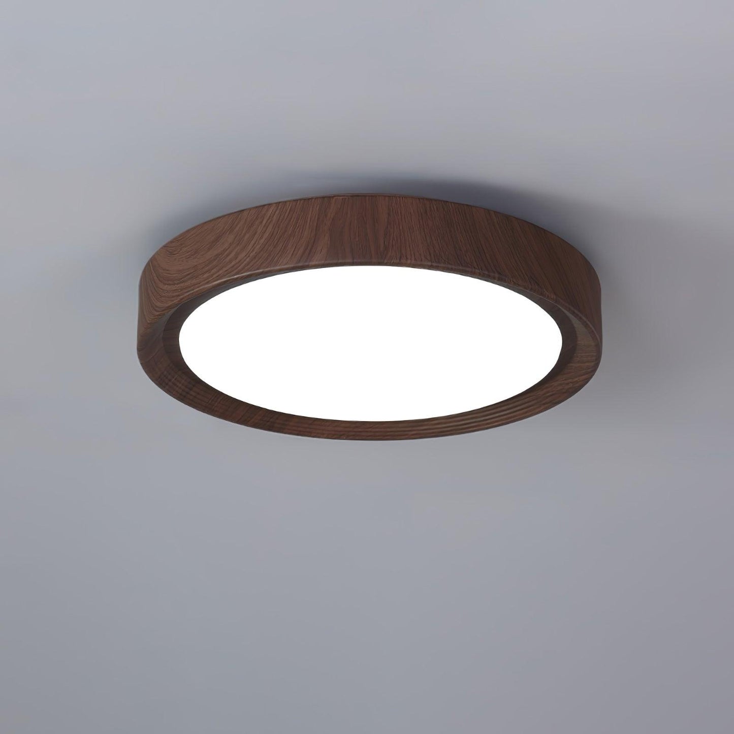 Holzmaserung Runde Deckenleuchte im Mid-Century Stil