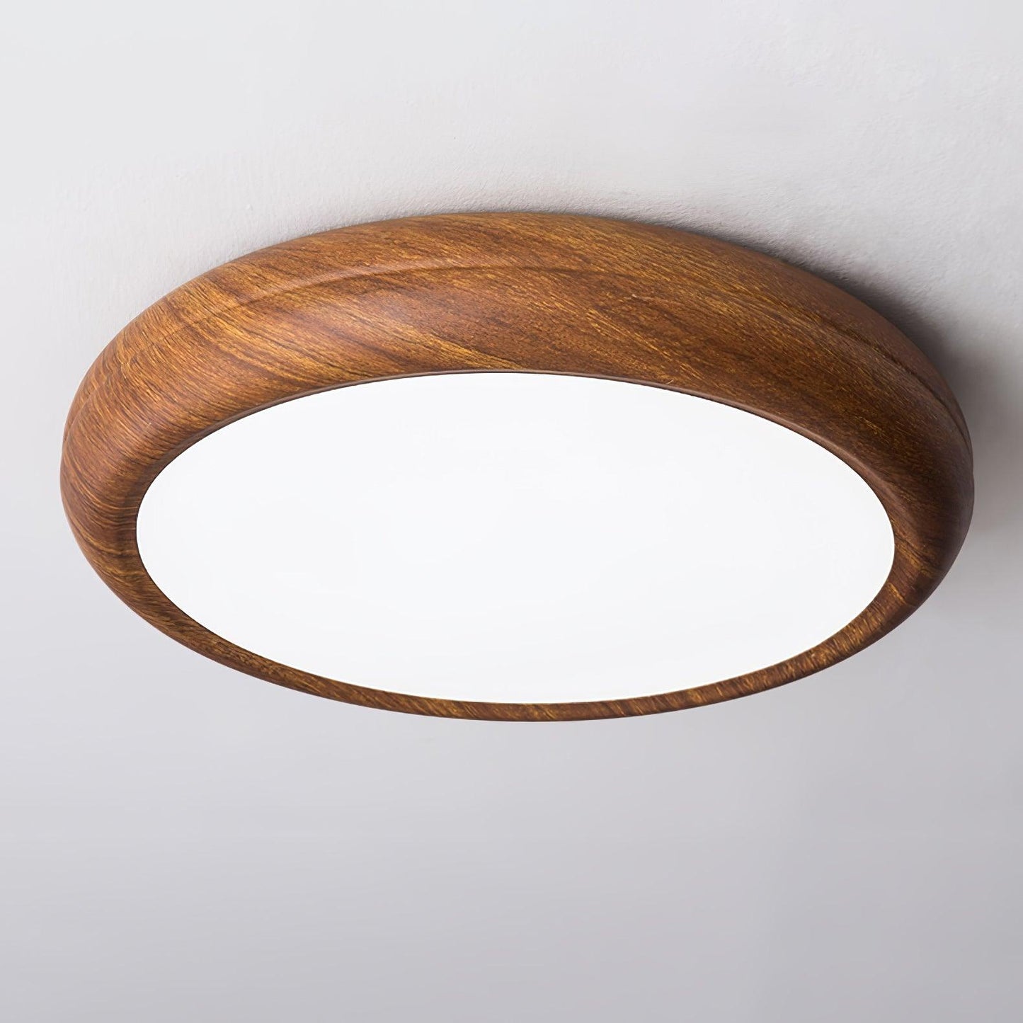 Holzmaserung Runde Deckenleuchte im Mid-Century Stil