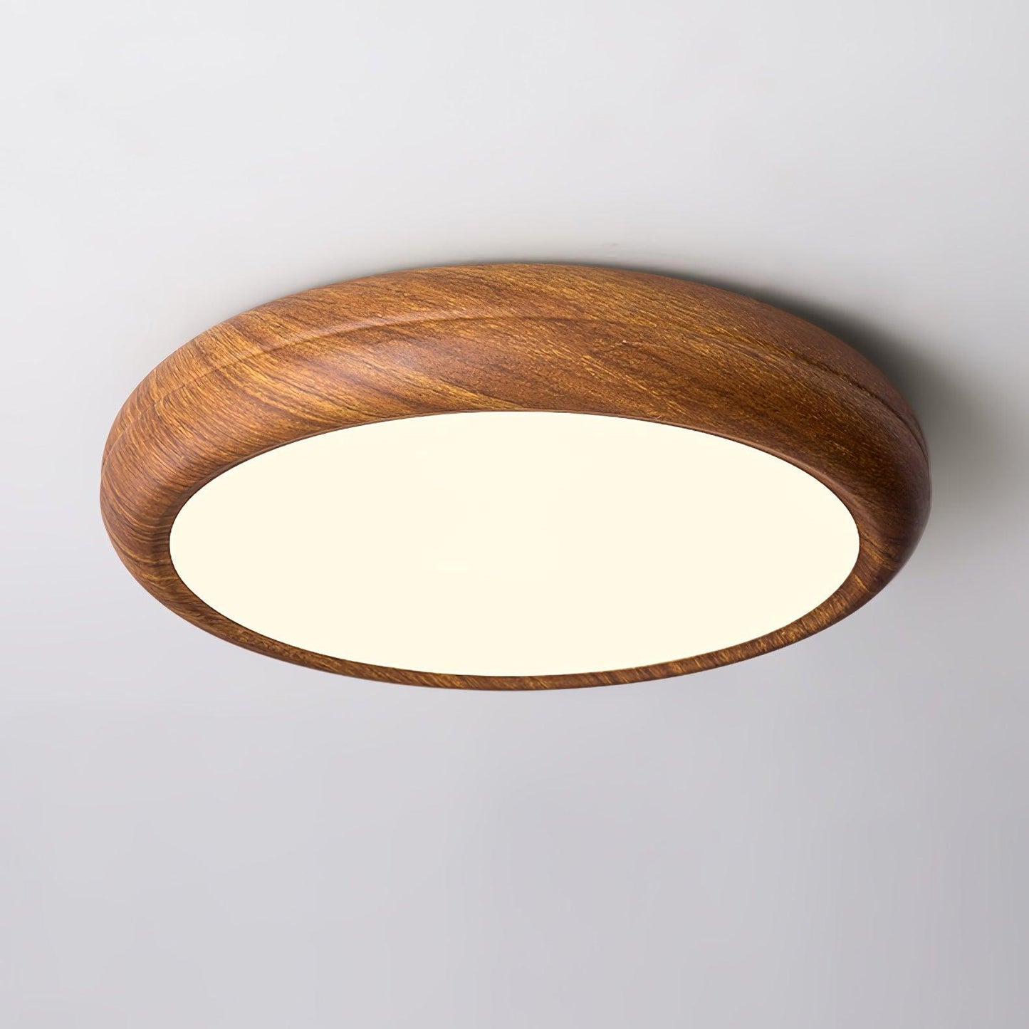 Holzmaserung Runde Deckenleuchte im Mid-Century Stil
