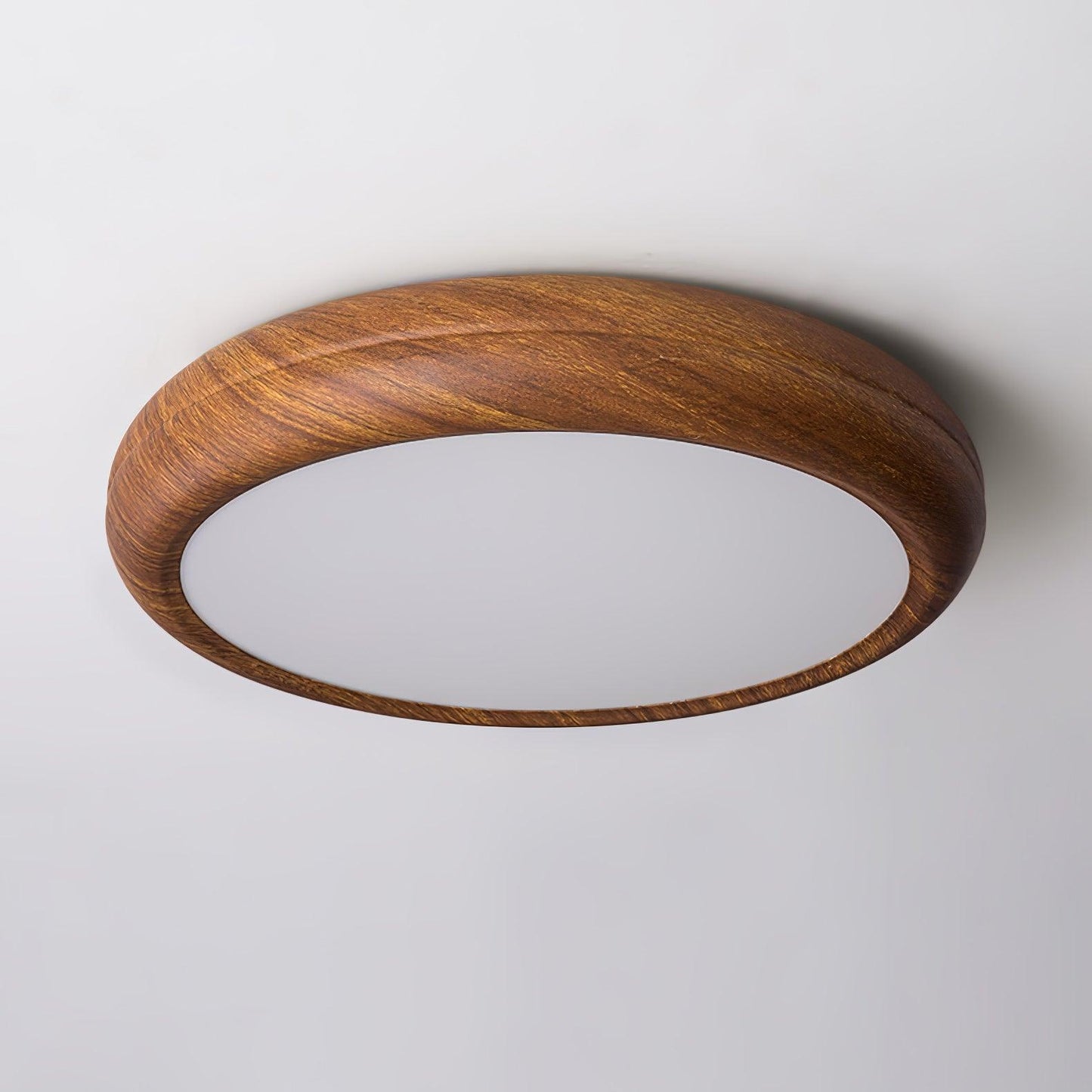 Holzmaserung Runde Deckenleuchte im Mid-Century Stil