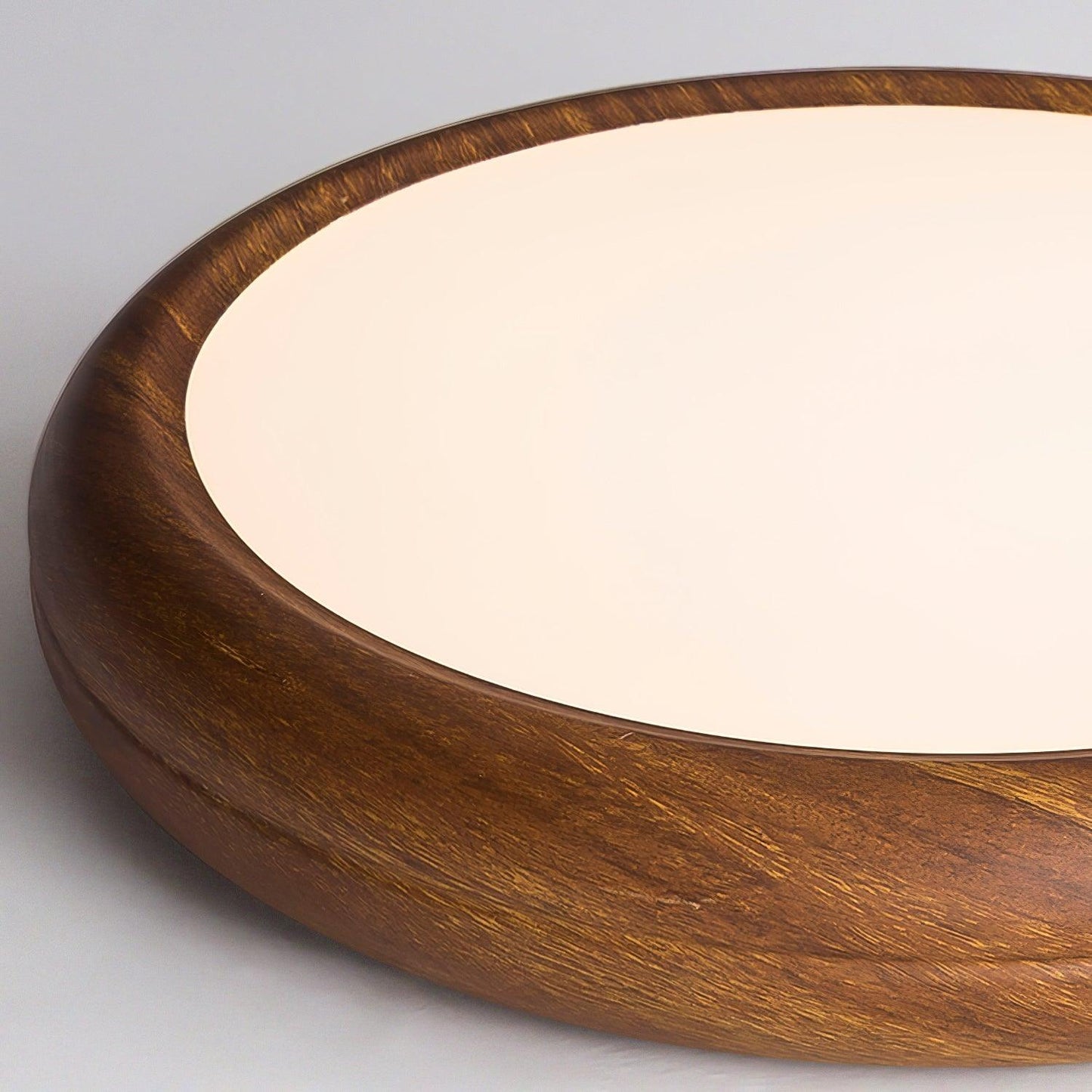 Holzmaserung Runde Deckenleuchte im Mid-Century Stil