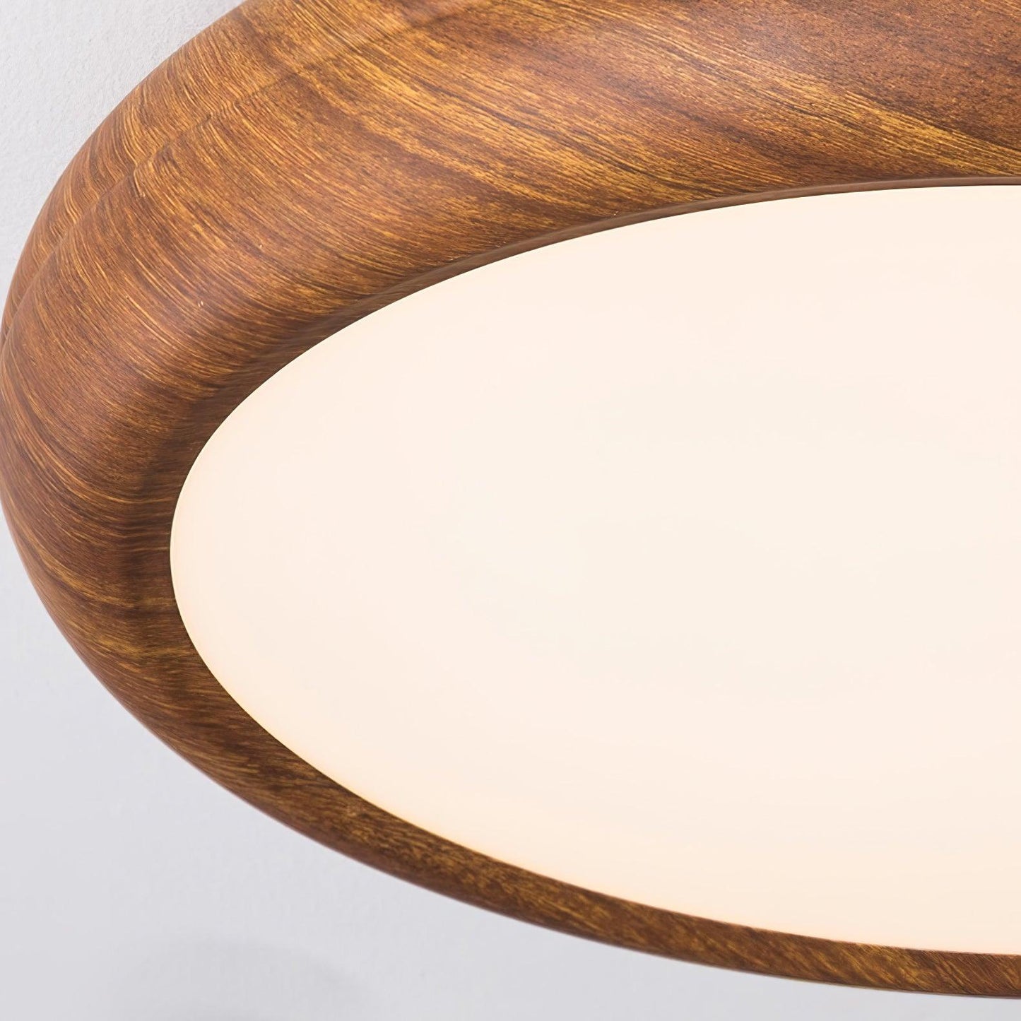 Holzmaserung Runde Deckenleuchte im Mid-Century Stil