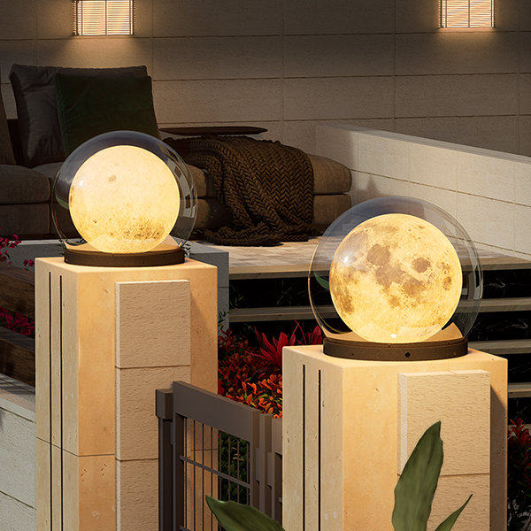 Moderne Solar-Säulenleuchte | Monddesign