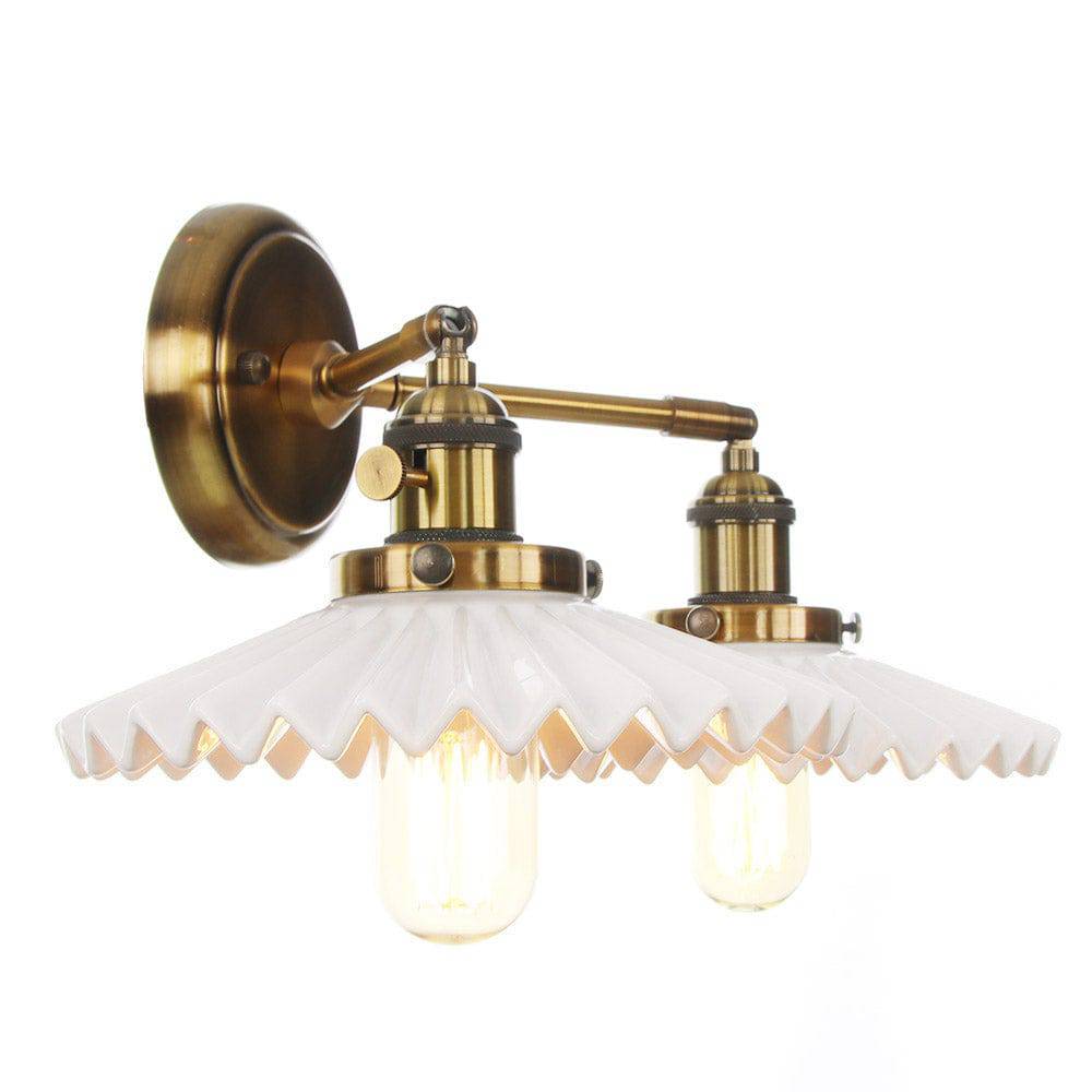 Keramik-Deckenlampe – Doppelkopf Retro-Design
