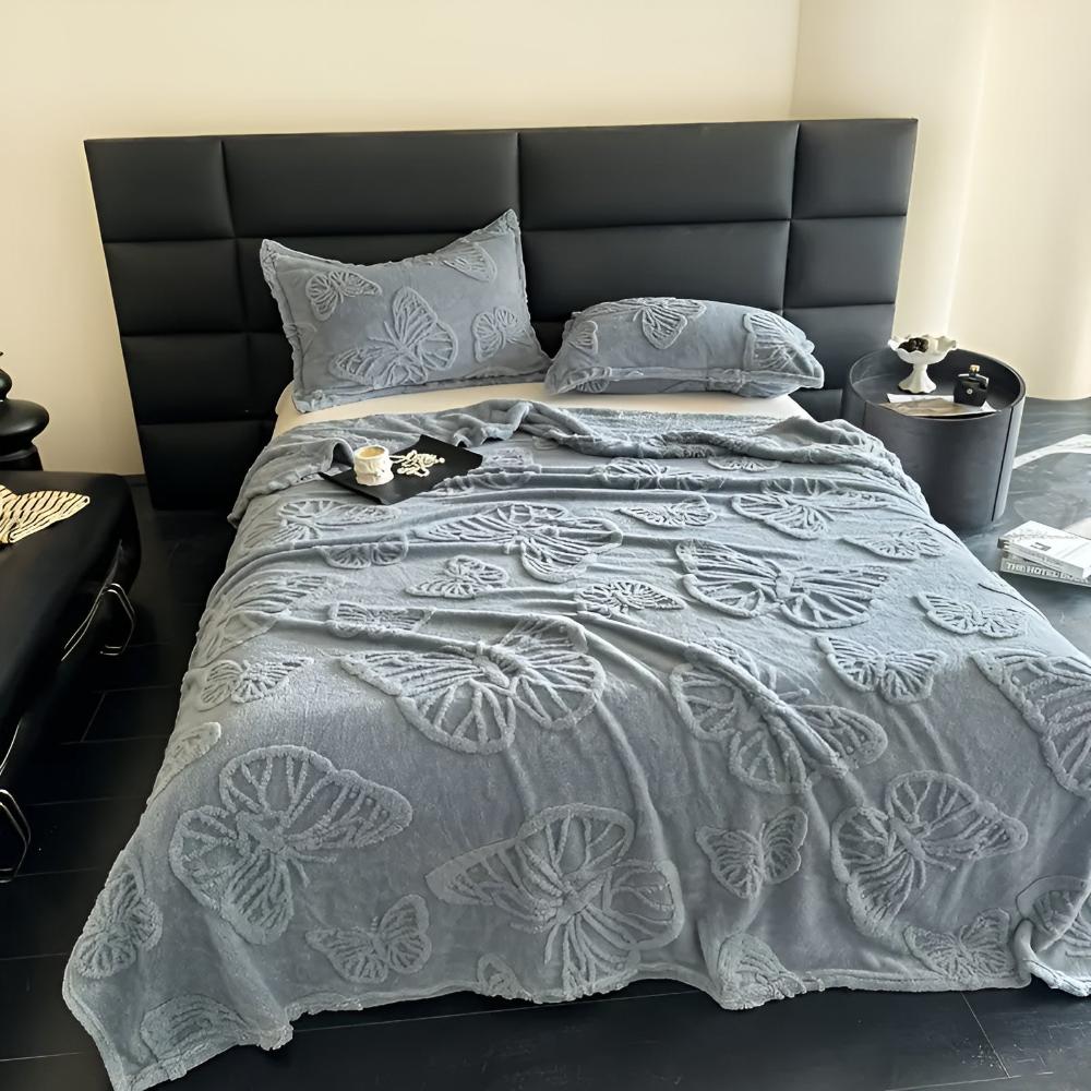 Schmetterlingsdecke aus Jacquard-Flanell