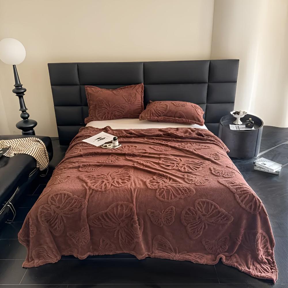 Schmetterlingsdecke aus Jacquard-Flanell