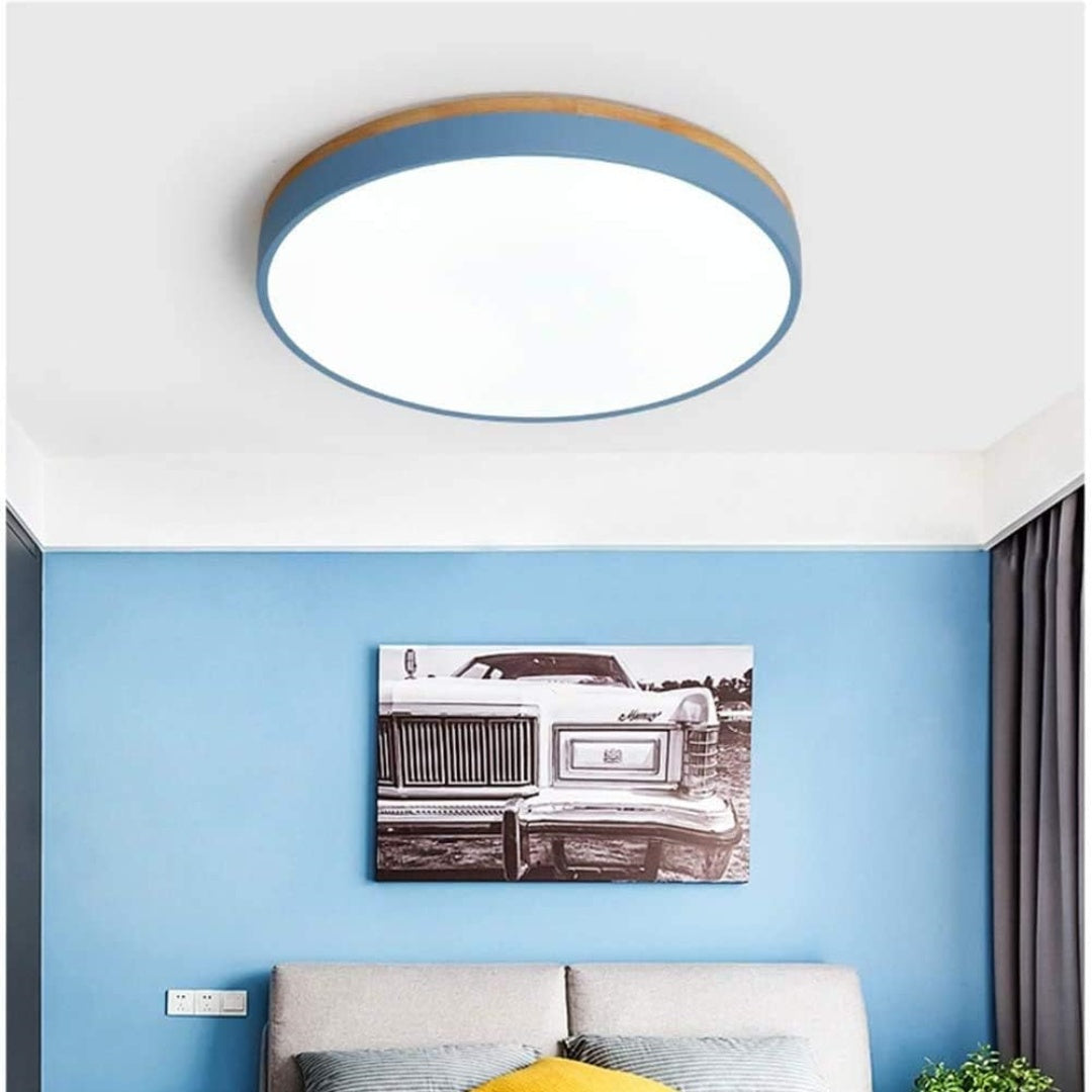 Einbauleuchte mit LED – Moderne Deckenlampe aus Holz