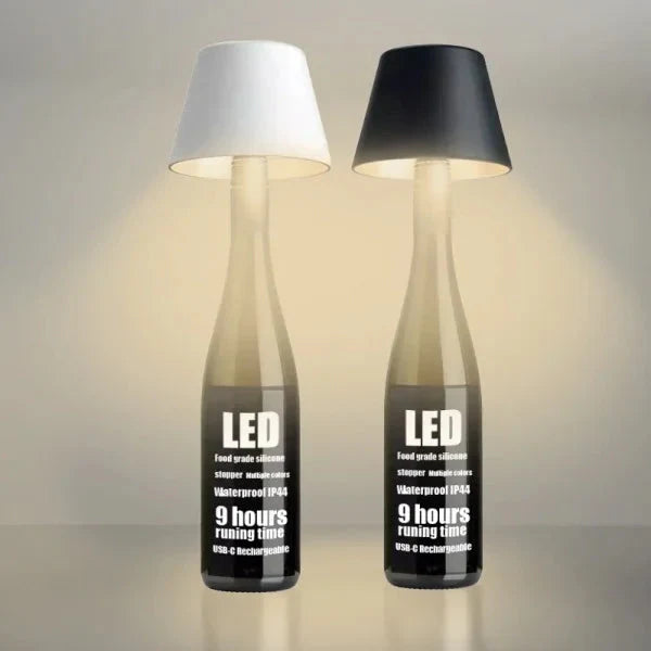 Wiederaufladbare Weinflaschen-Tischlampe