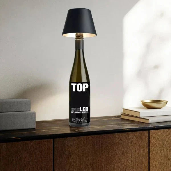 Wiederaufladbare Weinflaschen-Tischlampe