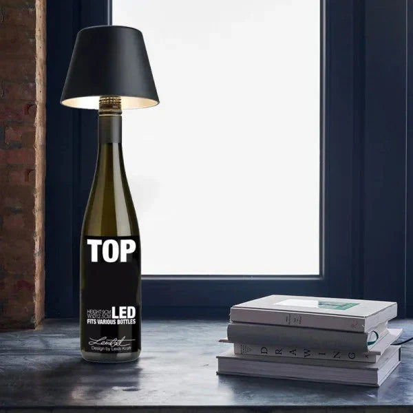 Wiederaufladbare Weinflaschen-Tischlampe