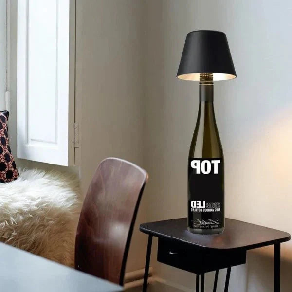 Wiederaufladbare Weinflaschen-Tischlampe