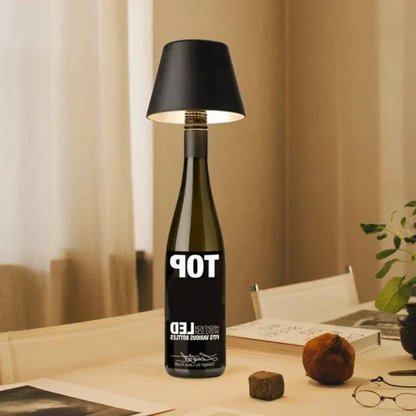 Wiederaufladbare Weinflaschen-Tischlampe