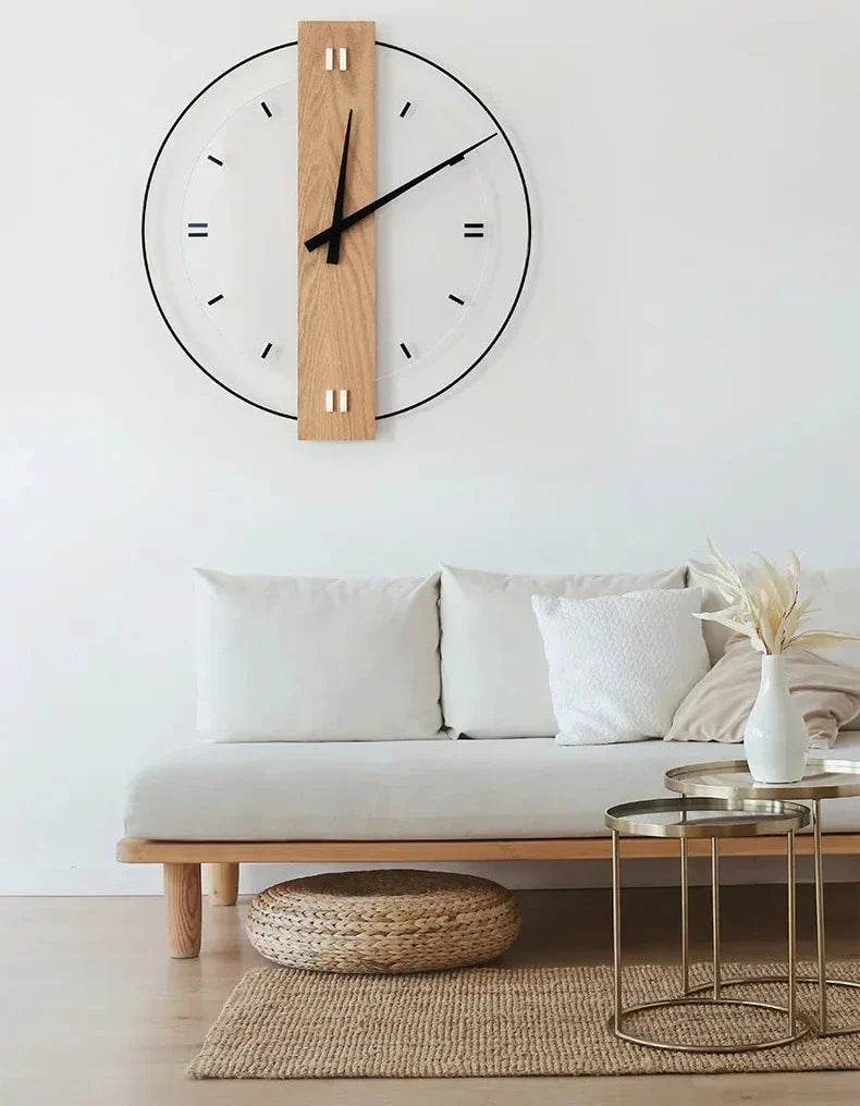 Holz-Wanduhr mit lautlosem Uhrwerk | Stilvoll
