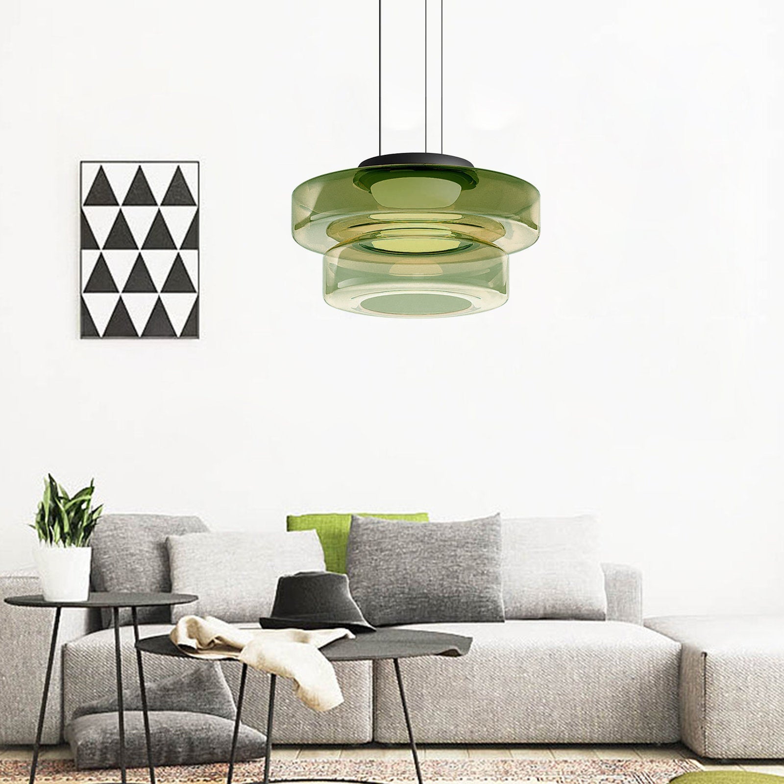 Funktionale Glaspendelleuchten im Bauhausstil