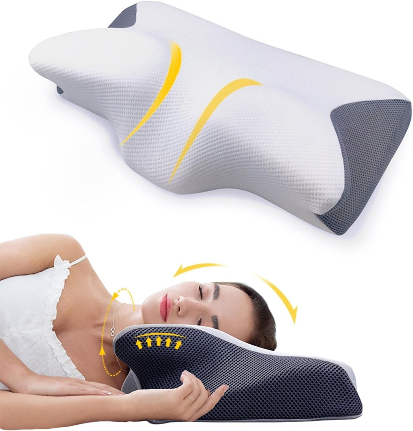 Zervikales Dream Sleep Kissen – Memory Foam mit Ergonomischer Kontur