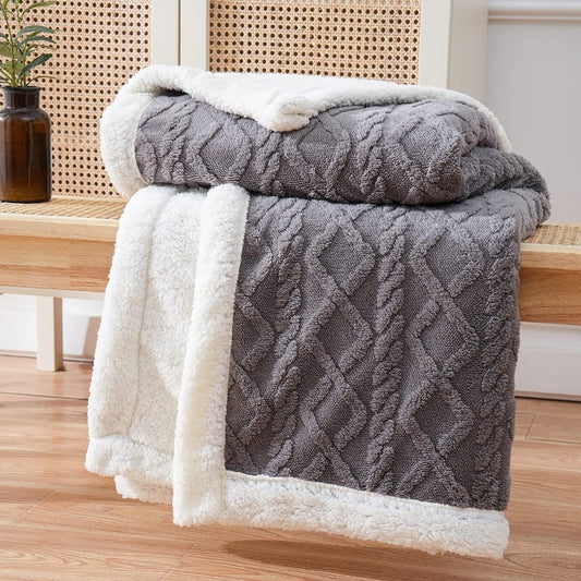Kuschelige Sherpa Decke Snuggle