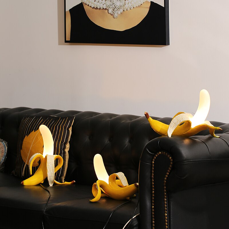 Wunderliche Bananen-Tischlampe