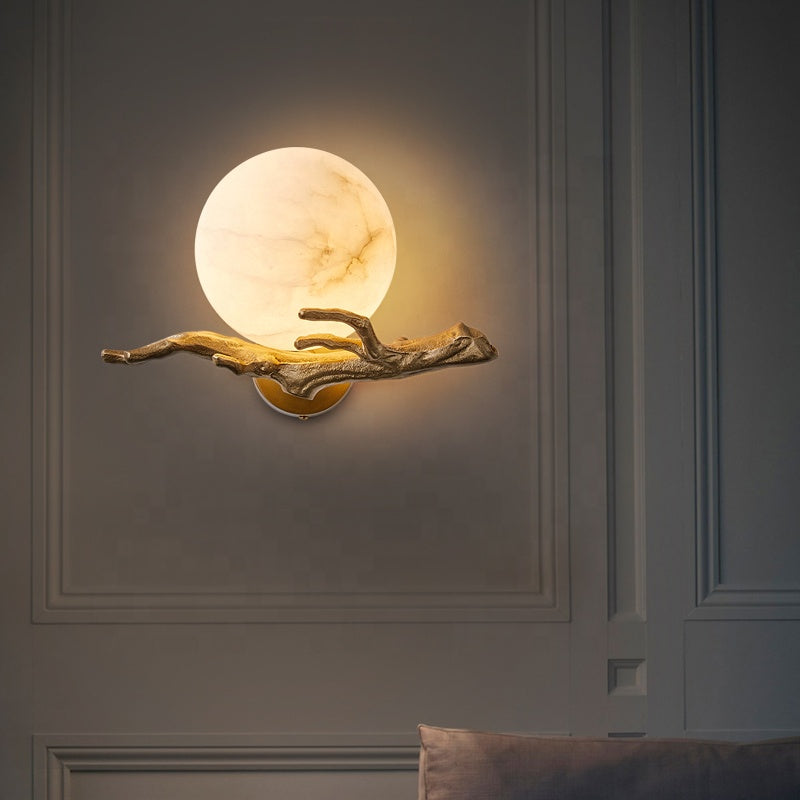 Kreative LED-Wandlampe aus Marmor