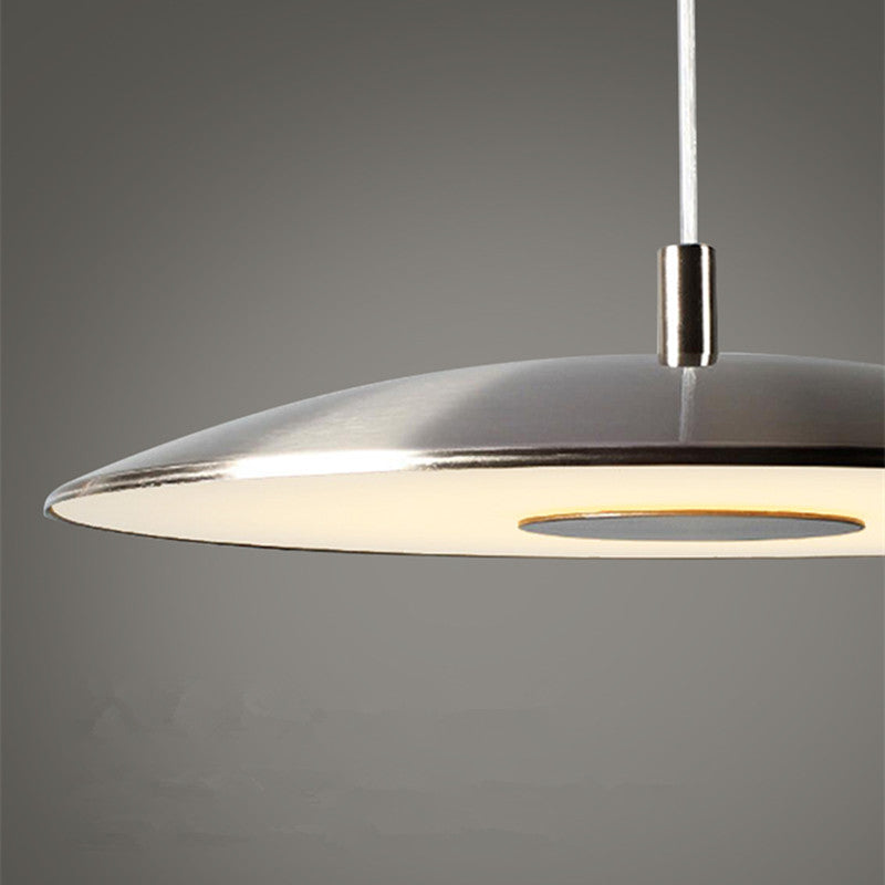 Industrielle LED Pendelleuchte aus Eisen und Nickel