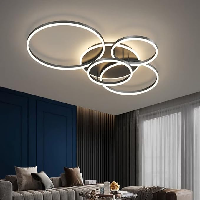 Schlanke Schwarze LED-Deckenleuchte