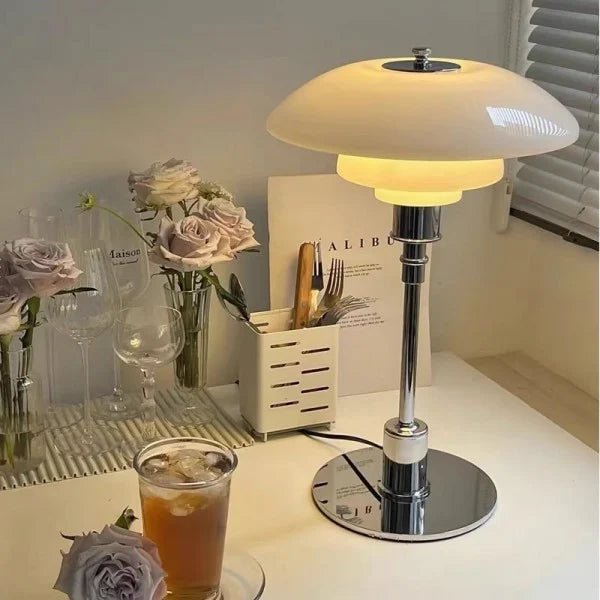 Moderne Disc Multilayer Tischlampe aus Metall