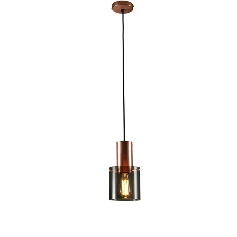 Stylische Pendelleuchte Mit Rauchfarbenem Glasschirm – E14-Fassung
