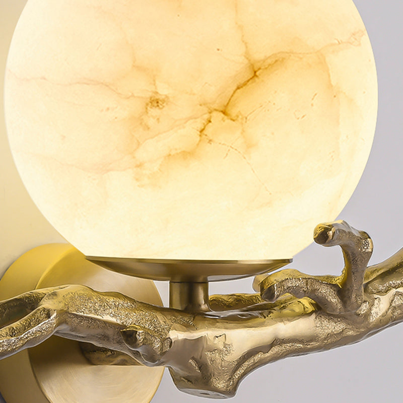 Kreative LED-Wandlampe aus Marmor
