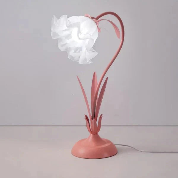 Romantische Vintage-Blumen-Tischlampe – Nostalgische Beleuchtung für gemütliche Räume