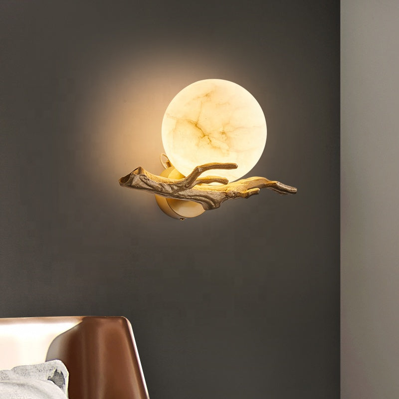 Kreative LED-Wandlampe aus Marmor